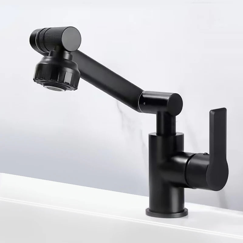 Stainless Steel Universal 1080° Rotary Faucet, Hot And Cold Water Faucet Double Outlet Mode, Suitable For Bathroom Kitchen Sink