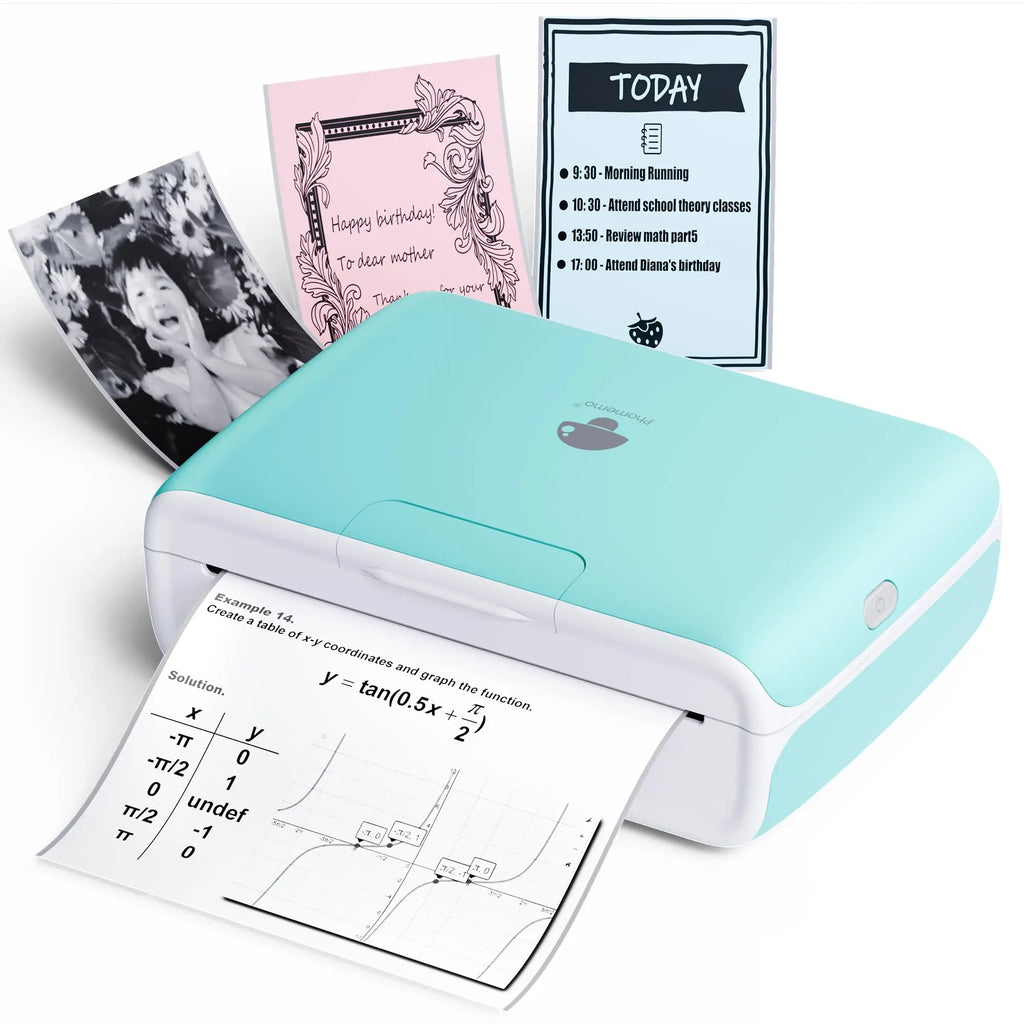Phomemo M04S 110mm Portable Printer 304dpi Bluetooth Inkless Thermal Printer Support 53/80/110mm Thermal Paper for Mobile Phone