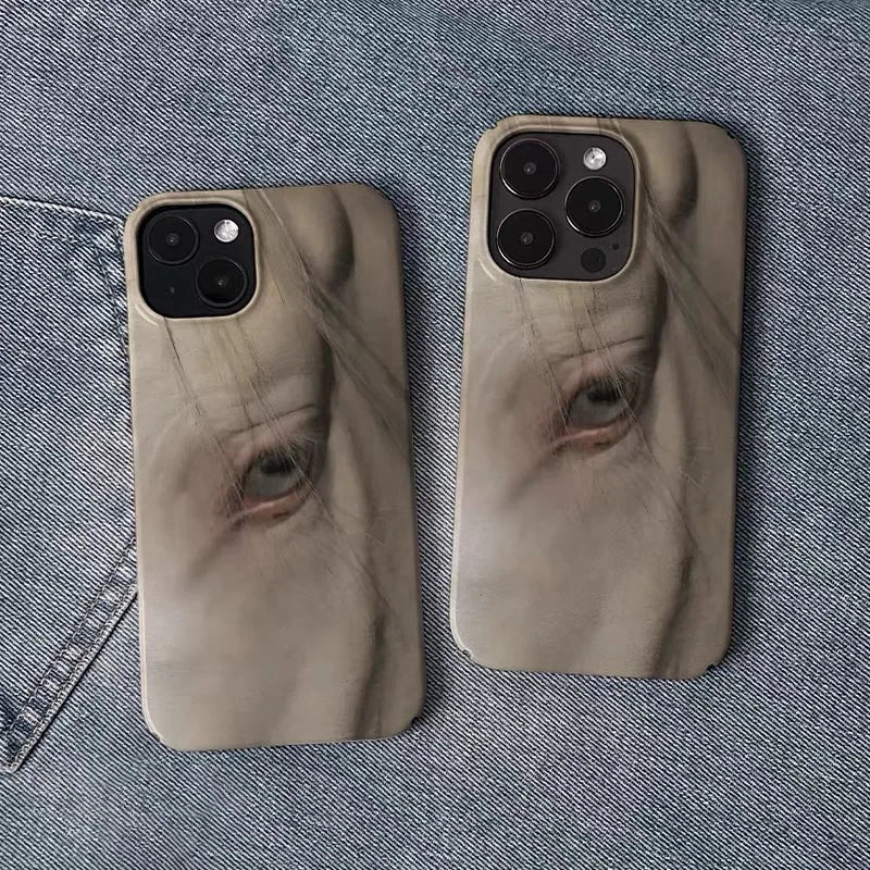 Ins Korean Brown White Horse Phone Case for IPHONE 17 Air 16E 15 PROMAX 14 Plus 13 12 MINI 11 PRO 16Plus XR Acrylic Phone Cover
