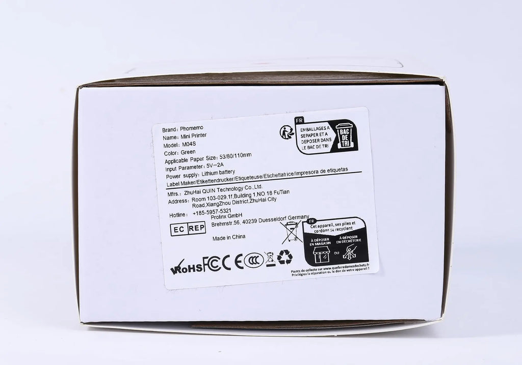 Phomemo M04S 110mm Portable Printer 304dpi Bluetooth Inkless Thermal Printer Support 53/80/110mm Thermal Paper for Mobile Phone