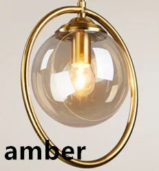Modern Led Bedside Pendant Light Fixture Nordic Indoor Golden Iron Hanging Lamp Luminaire Kitchen Dining Room Home Decor Lights