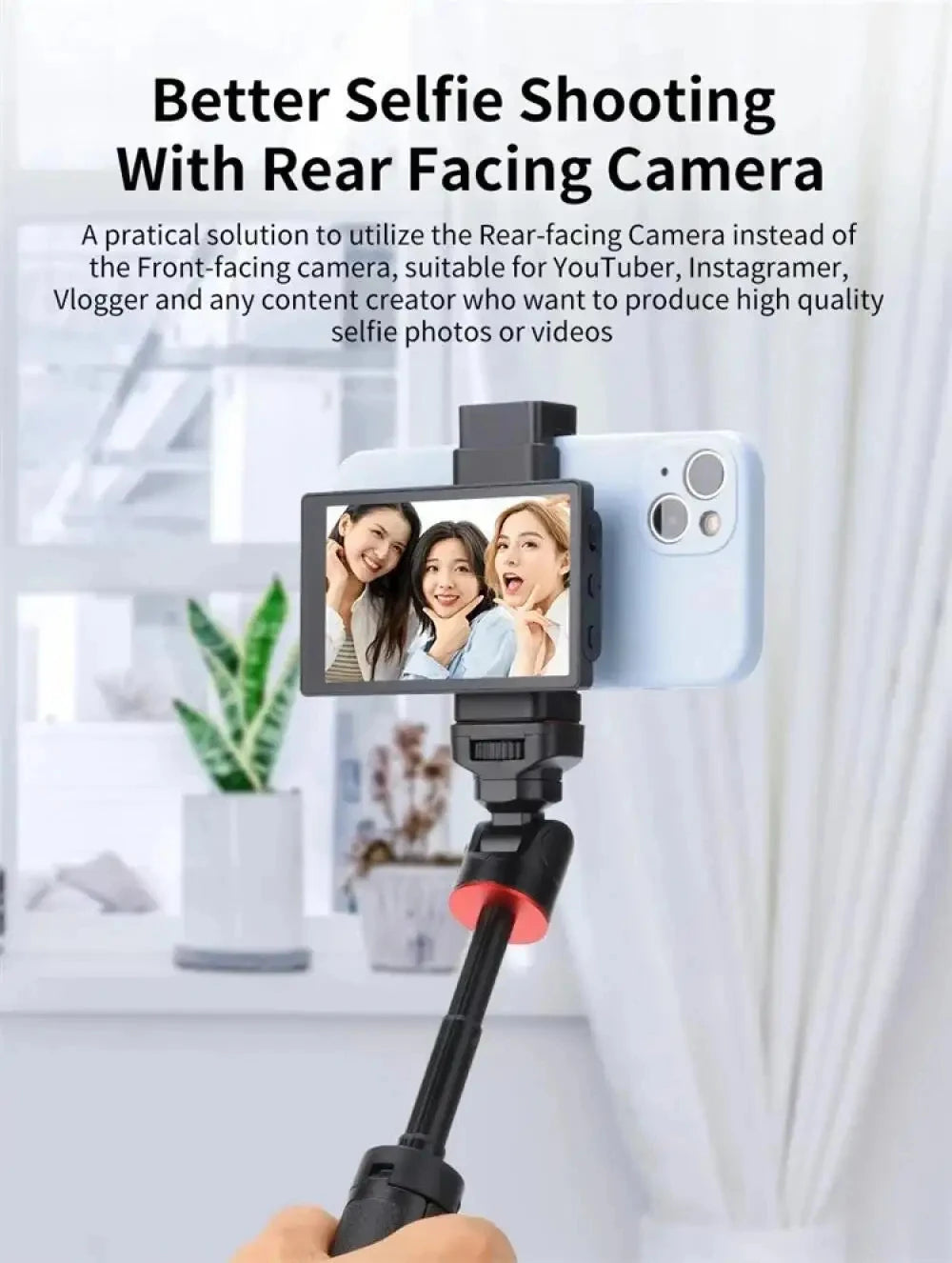 KingMa PH01 PH02 Monitor Screen for using phone rear camera for Smartphone Selfie Vlog Video Recording Live Stream