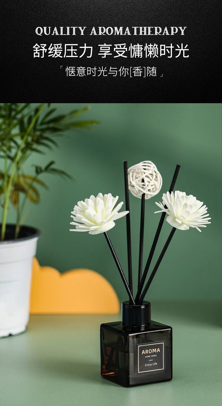 50ml Home Series Aromatherapy Reed Diffuser Oil Long Lasting Indoor Home Perfume Air Freshener Oil Set for Hotel Home Toilet