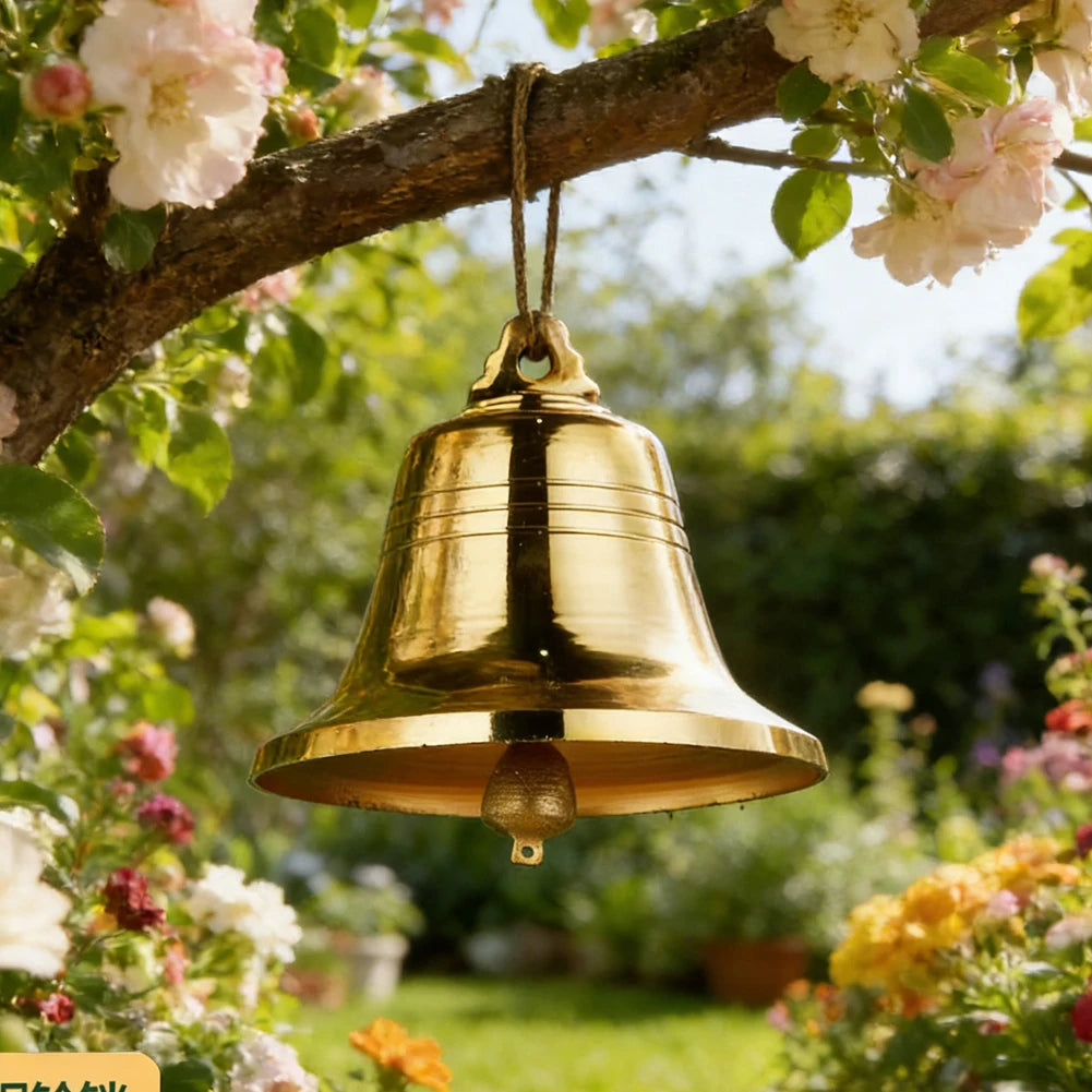 1pc Brass Bell Pendants 5/6/7Inch Wind Bell Hanging Decoration Jingle Bells For Festival Party Garden Home Decor Wind Chimes