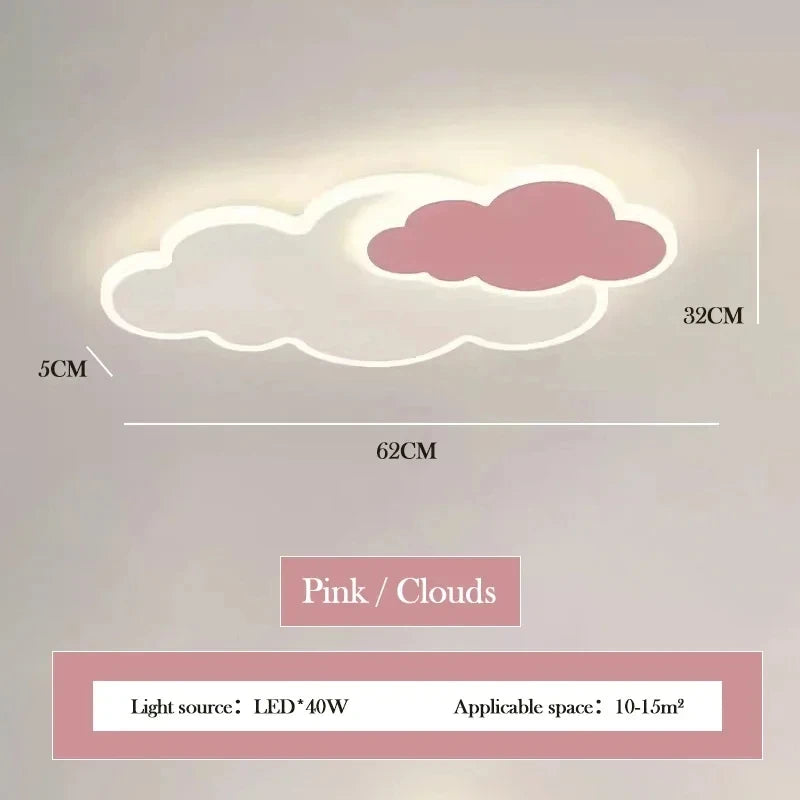 Cloud Shaped Children's Room Bedroom LED Ceiling Lamp Nordic Modern Living Room Decoration Home Dining Room Kitchen Chandelier