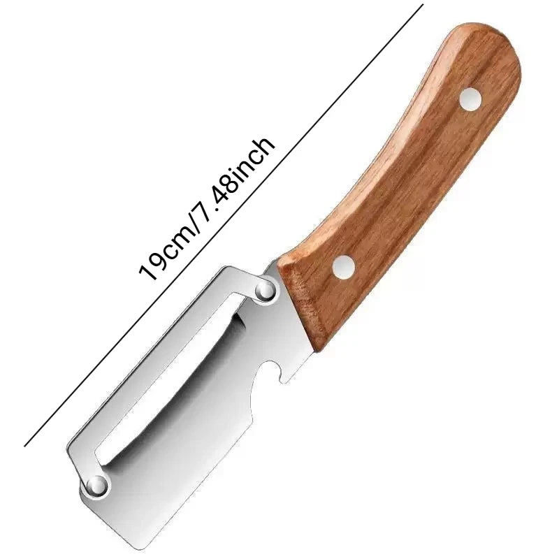Stainless Steel Vegetable Peeler Ergonomic Wooden Handle Multi Fruit Potato Peeling Tool Kitchen Gadget for Home Cooking