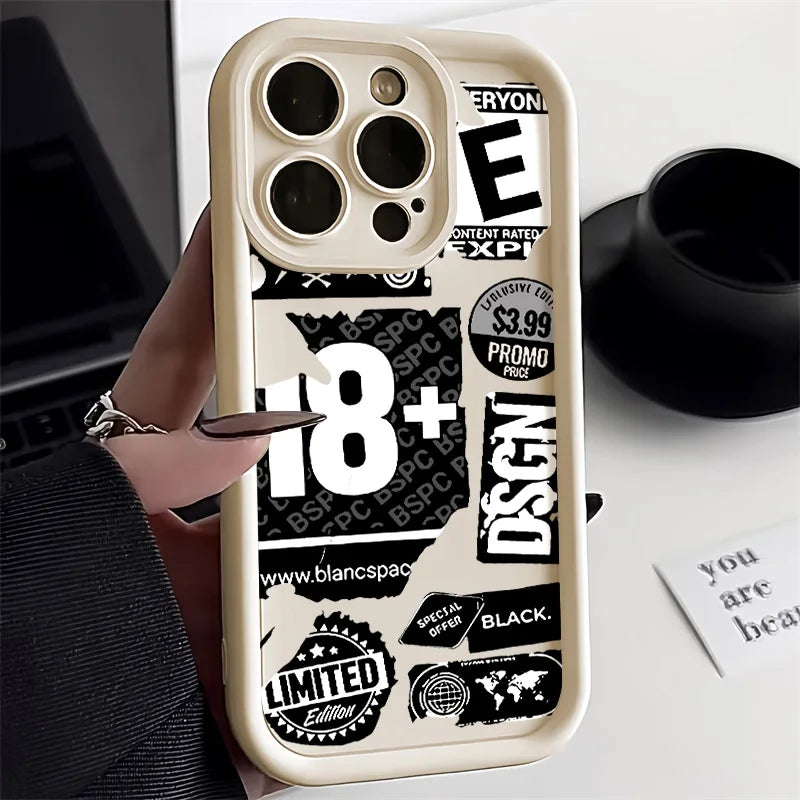 Soft TPU Silicone Phone Case For iPhone 11 12 13PROMAX 14 15 16PLUS 17AIR Shockproof Funda Cover