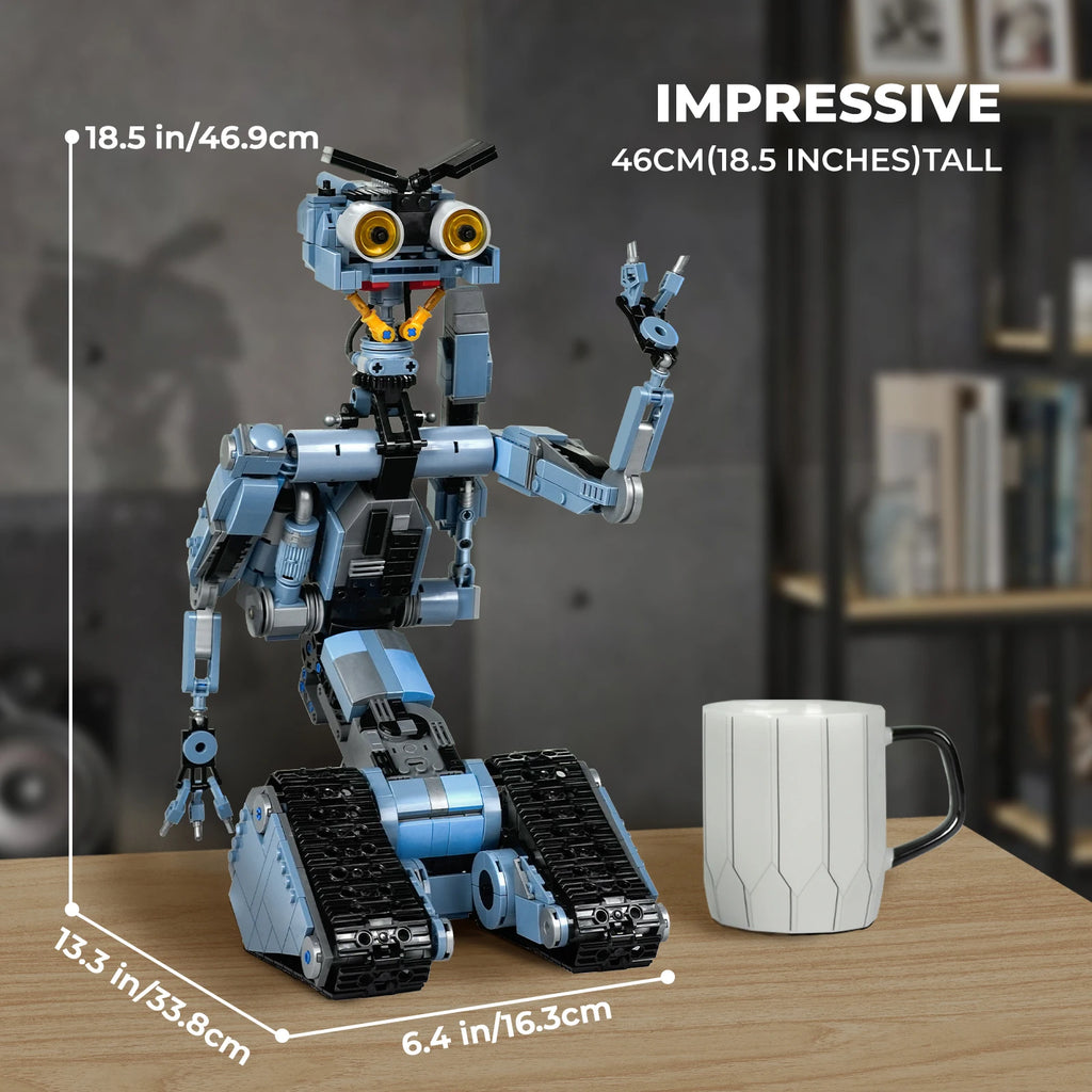 MOC High-Tech Military Mecha With Motor Johnnyed 5 Robot Building Block Set For Shorted-Circuit Toy Brick Children Birthday Gift