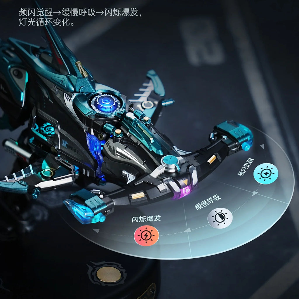 ROBOTIME Rokr Hammerhead Shark Model 3D Puzzle with Gear Drive Cool Tech Decor Unique Birthday Gift for Boys Men