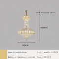 Cristal Lustres for Staircase Villa Duplex Chandelier Crystal Luxury Large Gold Nordic Home Decoration Led High-end Hanging Lamp