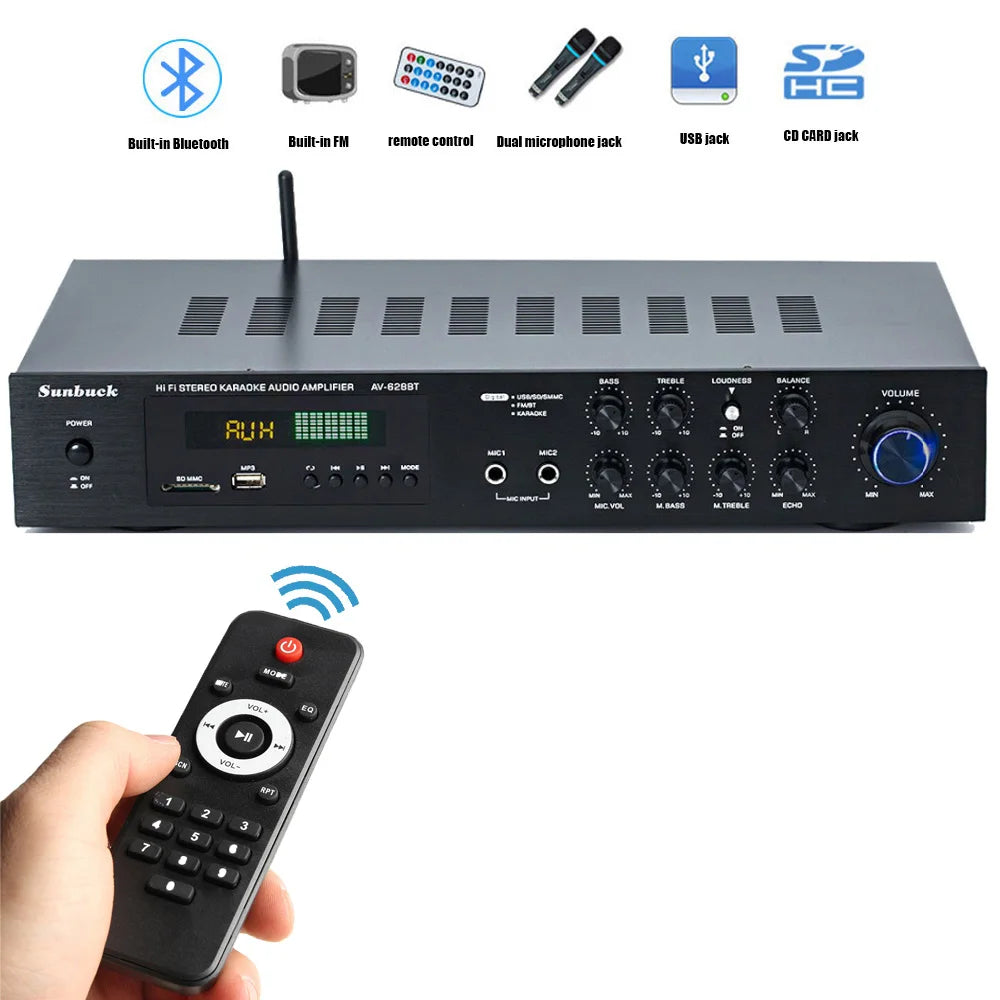 AIYIMA SMSL Home Theater 5.1 Stereo 1000W Bluetooth HiFi Amplifier Surround Sound Home Karaoke Amplifier Home Cinema Audio
