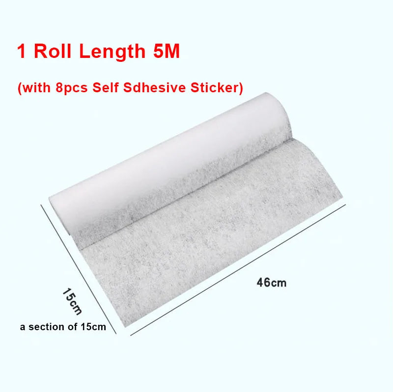 5/10M Disposable Hood Oil Filter Paper Non-woven Cooker Hood Extractor Fan Filter Kitchen Hood Grease Anti Oil Cotton