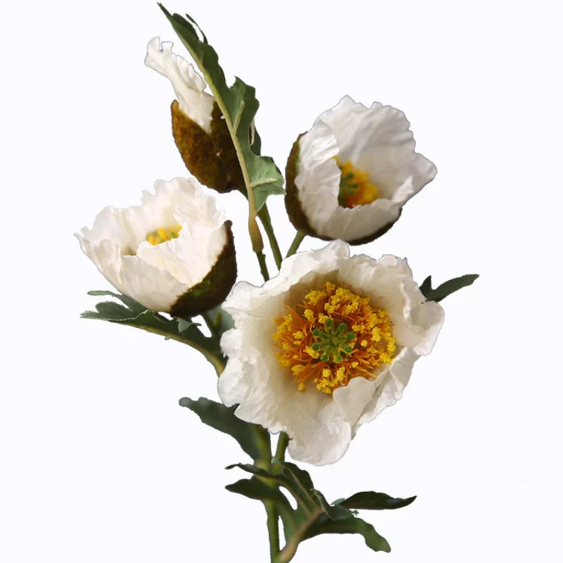 4Head Artificial Poppy Flower Wedding Home Decoration 46cm Flowers Home Decoration Hotel Homestay Home Decoration