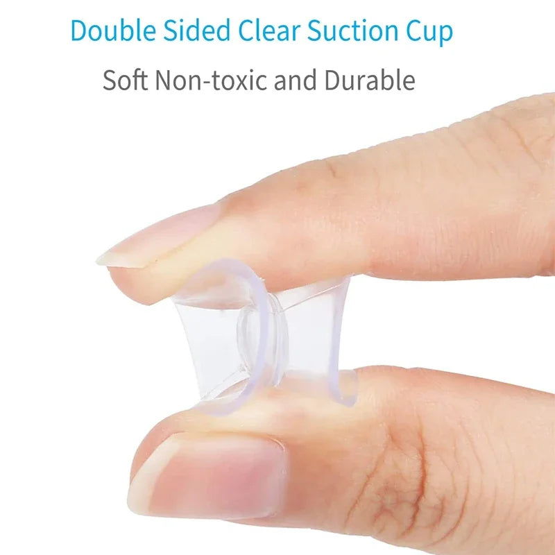 5/20PCS Double Sided Suction Cup DIY Oxygen Tube Fixed Sucker Pads Glass Car Window Kitchen Table Top Spacer Holders 20/30/35mm