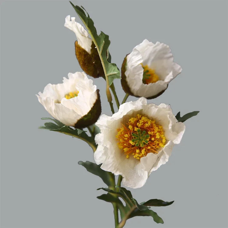 4Head Artificial Poppy Flower Wedding Home Decoration 46cm Flowers Home Decoration Hotel Homestay Home Decoration