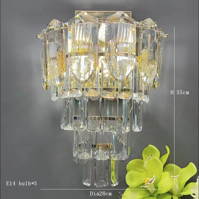 Cristal Lustres for Staircase Villa Duplex Chandelier Crystal Luxury Large Gold Nordic Home Decoration Led High-end Hanging Lamp