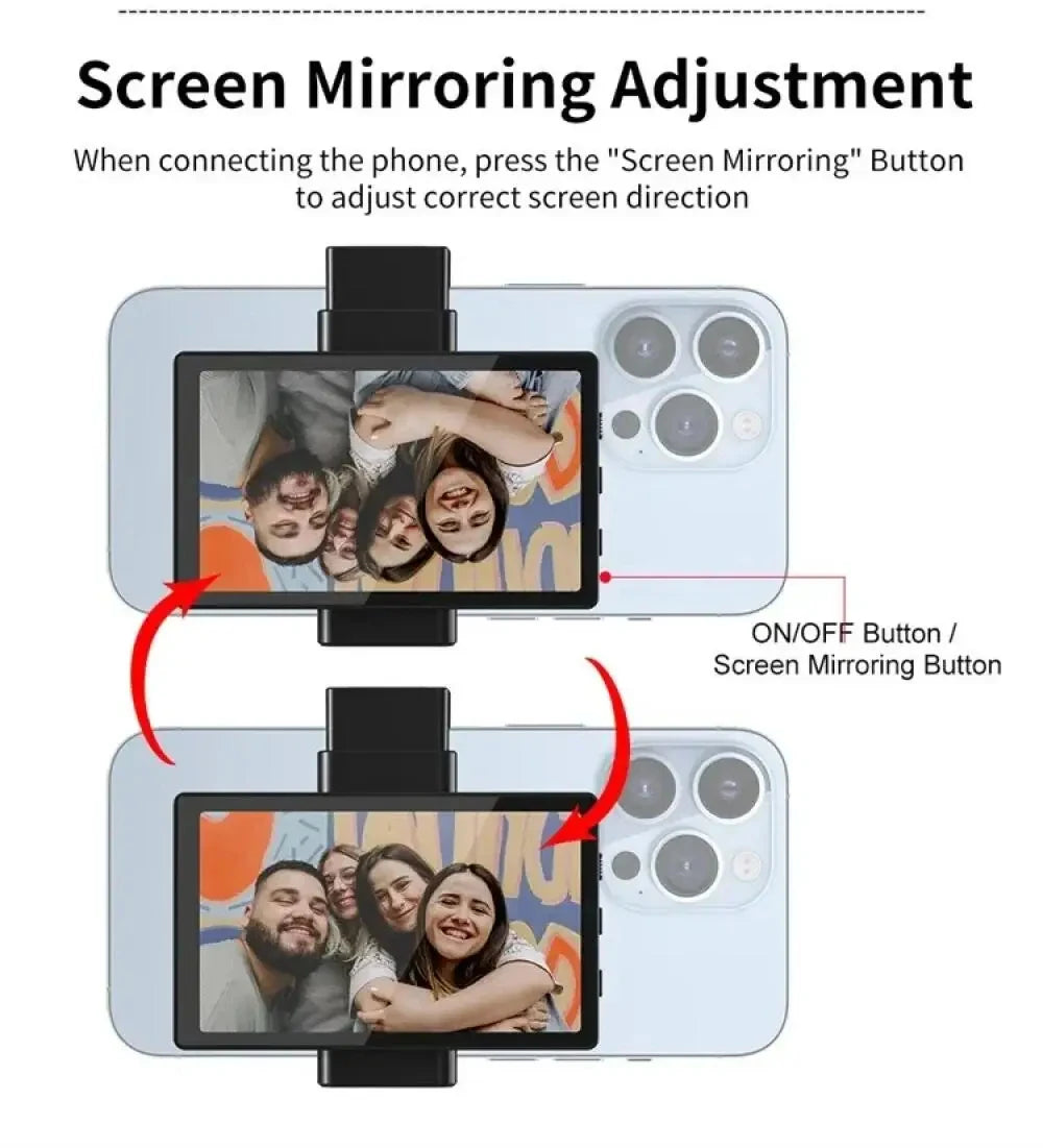 KingMa PH01 PH02 Monitor Screen for using phone rear camera for Smartphone Selfie Vlog Video Recording Live Stream