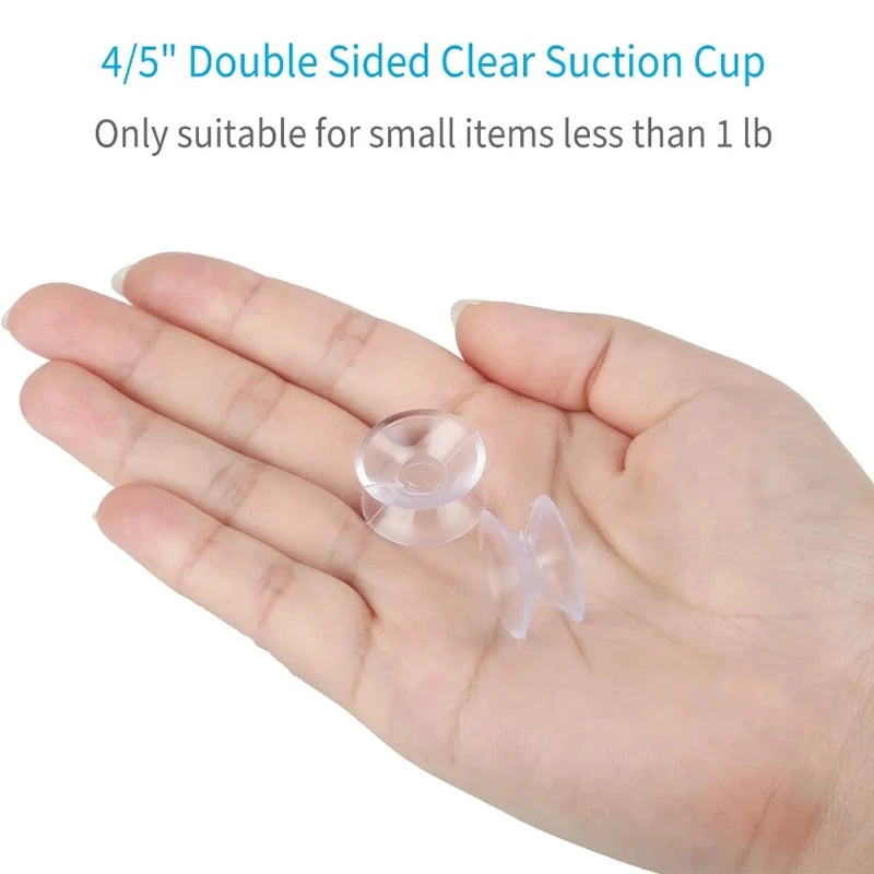 5/20PCS Double Sided Suction Cup DIY Oxygen Tube Fixed Sucker Pads Glass Car Window Kitchen Table Top Spacer Holders 20/30/35mm