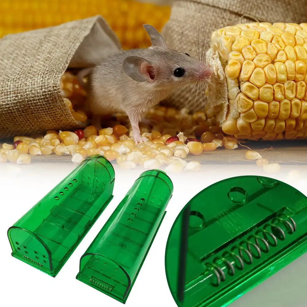 Reusable Mouse Trap Cage - Humane No Kill Rodent Catcher for Pet Control 1Pc Mouse Trap Cage Strong Mousetrap K6K9